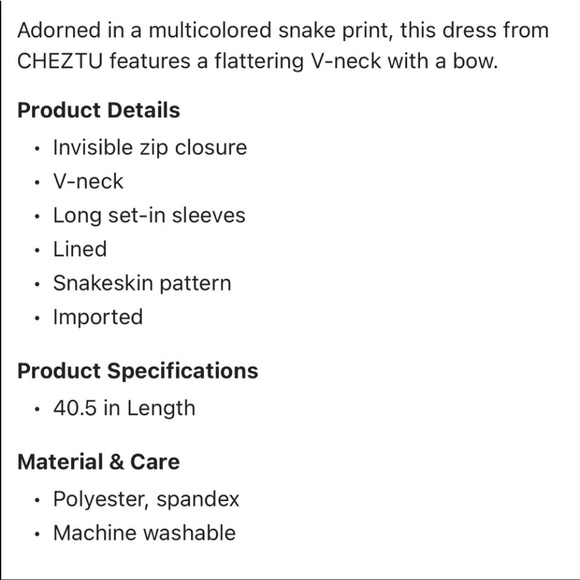 LIKE NEW Cheztu midi dress with a fit and flare feel. - Picture 9 of 9